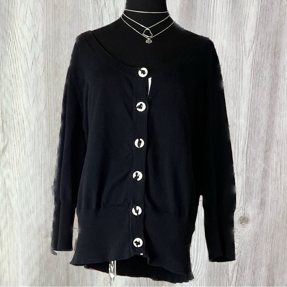 Lane Bryant Black V-Neck Cardigan Sweater - Size 26/28
